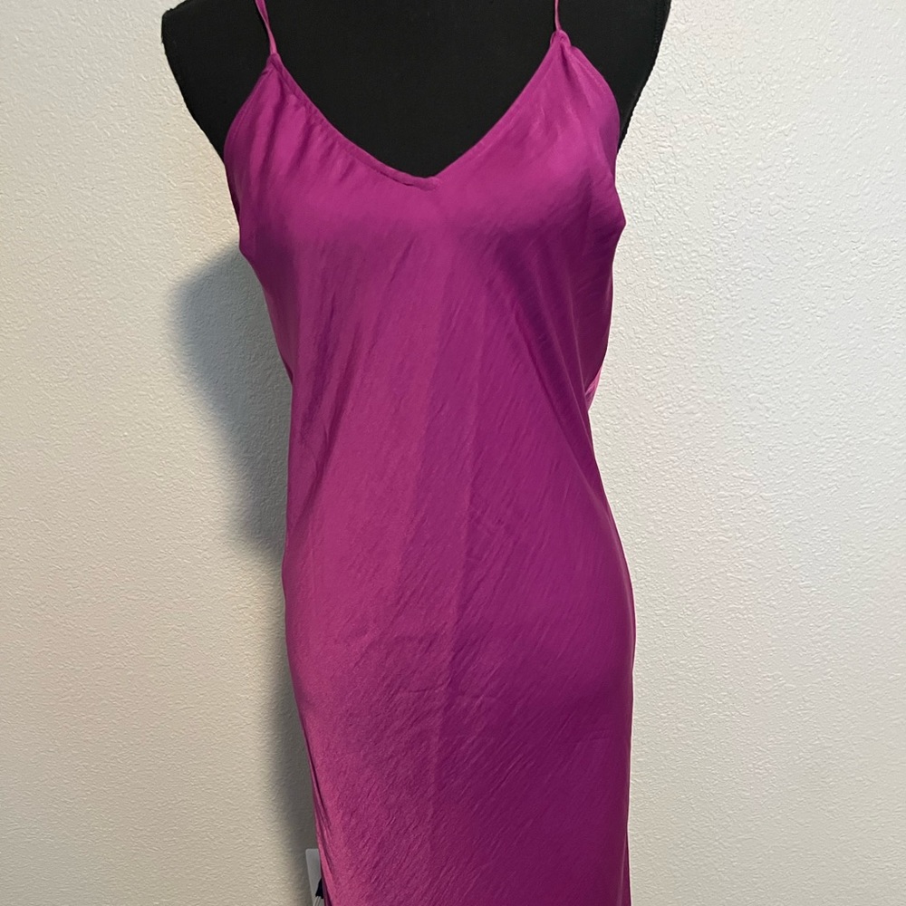 Silk purple dress